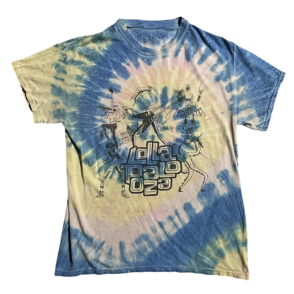 Lollapalooza 2016 25 Years Shirt Mens Small Multicolor Tie Dye Festival Tour Tee